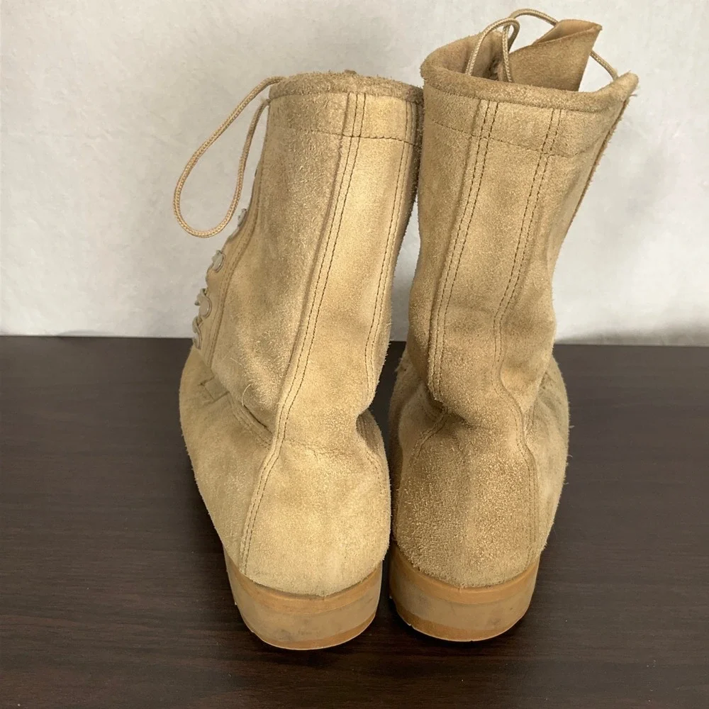 US Military Combat Boots Mens 9.5 W Tan Gore-Tex Vibram Suede Tactical Vibram